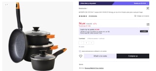 Bateria de cocina de 7 piezas San Ignacio Energy por 56.69€ (Cuenta Nueva 44.69€)