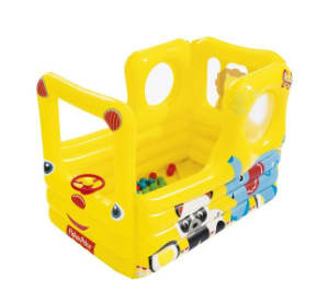 Piscina de pelotas inflable Fisher Price bus escolar por $35.990
