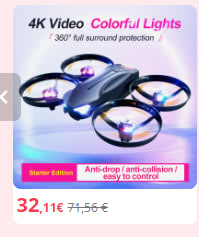 Dron modelo V16 por 32,11€