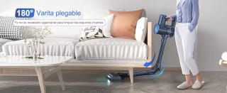 Aspiradora inalámbrica W400, Varita flexible de 180°, palo ligero 6 en 1, potente con 25kPa por 53,49€