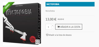 Juego de Mesa Nictofobia por 13€