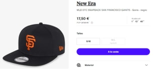 Gorra New Era MLB OTC SNAPBACK SAN FRANCISCO GIANTS por 17.5€
