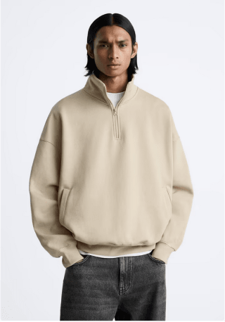 Sudadera cremallera cuello por solo 15,99€