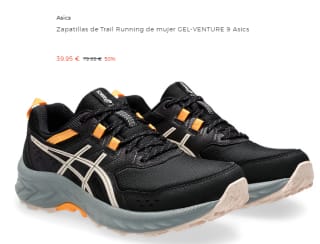 Zapatillas de Trail Running de mujer GEL-VENTURE 9 Asics por 39.95€