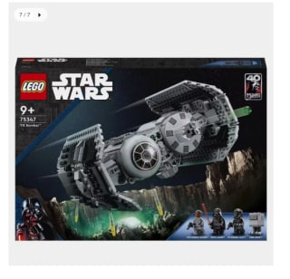 LEGO Star Wars TM Bombardero Tie, Maqueta de Caza Estelar para Construir, Droide Gonk y Mini Figura de Darth Vader, Espada Láser de Juguete por 29.47€