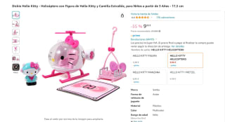 Dickie Hello Kitty -juguete Helicóptero con Figura de Hello Kitty y Camilla Extraíble por 9,98€