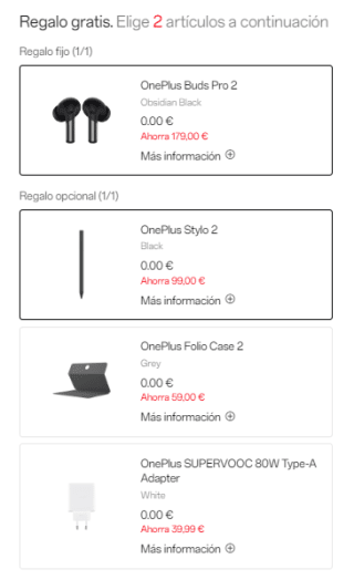 Tablet OnePlus Pad 2 de 12GB/256GB + 2 regalos a elegir por 499€