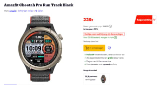 Amazfit Cheetah Pro Run Track horloge voor €229 bij Bol