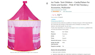 Tienda infantil con forma de castillo por 15,30€