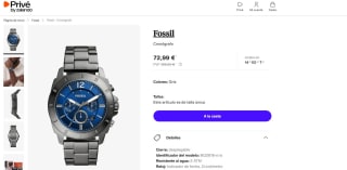Reloj de hombre cronógrafo marca Fossil por 72,99€