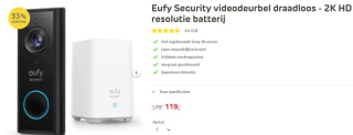 Eufy Video Doorbell 2K (S220) (Battery) + HomeBase voor €119 bij de Praxis