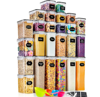 Juego 25 Piezas GoMaihe recipiente de almacenaje plástico con tapa por solo 33,13€