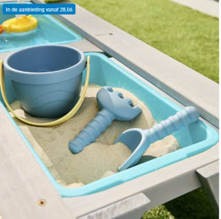 Playland Bank met speeltafel (88x88x51cm) Incl. 2 speelbakken voor €39,99 bij de Aldi