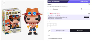 Funko Pop Portgas D Ace 100 One Piece Frikimon por 11.97€ (Cuenta Nueva 7.18€)