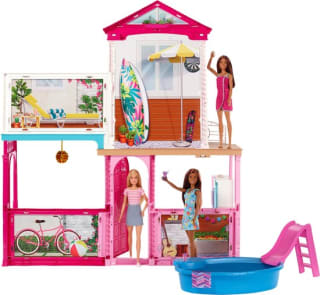 Barbie poppenhuis met 3 poppen voor €104,12 bij Bol.com