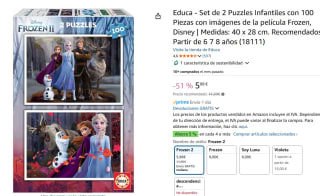 Puzzle 2x100 Frozen 2 marca Educa 18111 por 5,88€