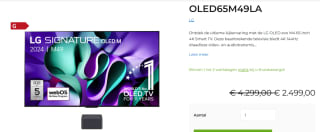 LG Signature OLED65M49LA TV (2024) voor €2.499 bij Poulissen