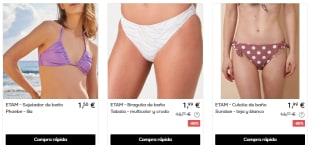 Descuentazos en la marca Etam precios de locura desde solo 1,50€