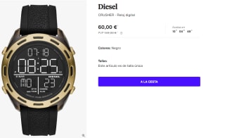 Reloj Digital para Hombre Diesel CRUSHER por 60€