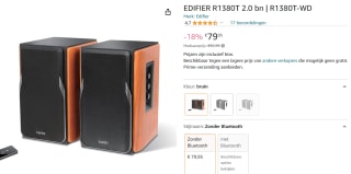 Edifier R1380T Stijlvolle boekenplank luidsprekers voor €79,95 bij Amazon.nl