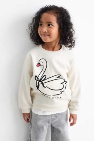 Sweatshirt Zwaan voor €6,99 bij de C&A