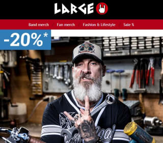 20% korting op geselecteerde artikelen bij Large