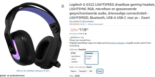 LOGITECH G 522 LIGHTSPEED Hoofdtelefoon Zwart voor €119 bij Amazon