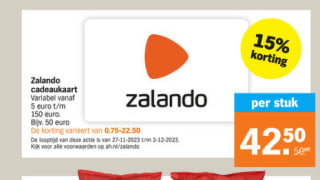 Bestel Zalando Cadeaubonnen met 15% korting