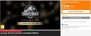 Jurassic World Evolution: Complete Edition voor €5,99 in de Nintendo Shop