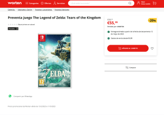 The Legend of Zelda: Tears of the Kingdom por 55,99€