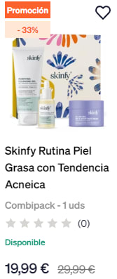 Pack Skinfy por 19,99€ y envío gratis