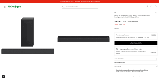 Barra de Sonido LG S40Q (2022) Dolby Digital con Inteligencia Artficial AI-Sound Pro