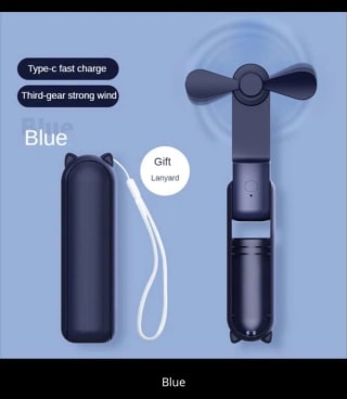 Mini ventilador plegable de Bolsillo, recargable por USB por 7,04€