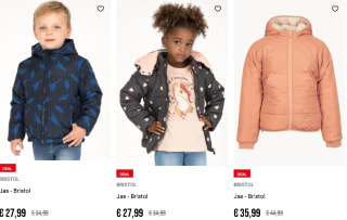 20% korting op kinderjassen bij Bristol