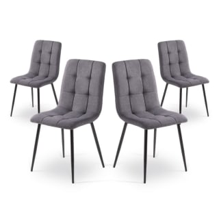Pack x4 Sillas de comedor Maya Dark Gris por 130,49€