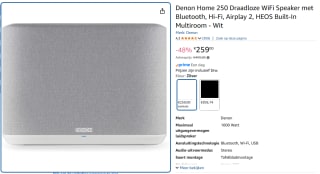 Denon Home 250 Draadloze Speaker - Wifi Speaker met Bluetooth - voor €259 bij Amazon