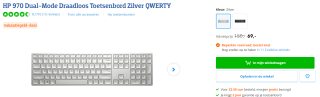 HP 970 programmeerbaar draadloos toetsenbord voor €69 bij Coolblue