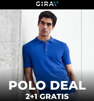 2+1 gratis op alle polo’s bij Girav
