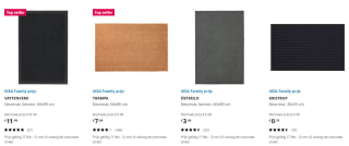 20% IKEA Family korting op alle deurmatten