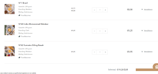 Verse koffie /koffiebonen 3x250 gram voor de prijs van 2 bij Littleroastery