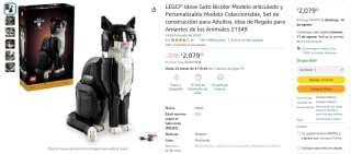 Lego Ideas Gato Bicolor Articulado por $2,079 en Amazon