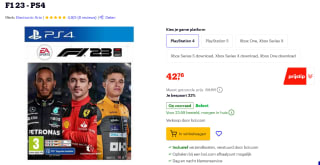 F1 23, PS4 voor €42,76 bij Bol.com