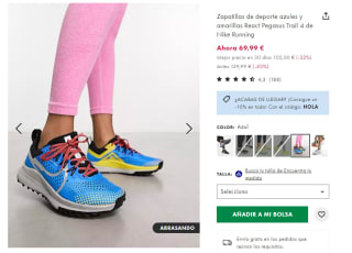 NIKE React Pegasus Trail 4 por 69,99€ (nuevo usuario por 62,99€)
