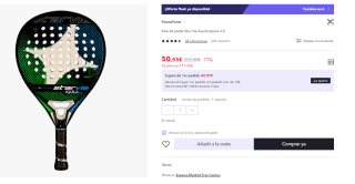 Pala de pádel Star Vie Aquila Space 2.0 por 50.55€ (Cuenta Nueva 38.55€)