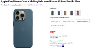 Apple FineWoven Case with MagSafe voor iPhone 15 Pro - Pacific Blue voor €39,950 bij Bol
