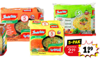 5-pack Indomie noodles voor €bij Kruidvat.