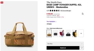 The North Face Base Camp Voyager Duffel 42L Reistas voor €69,95 bij Zalando