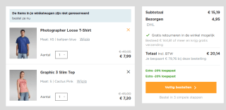 20% extra korting op alle tops en shorts tot 80% korting tijdens de G-star sale