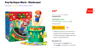 Tomy Pop Up Mario voor €14,39 bij Bol