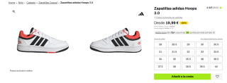 Zapatillas adidas Hoops 3.0 infantiles por 19,99€